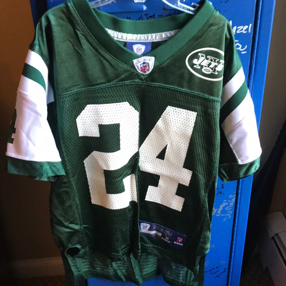 Game day NFL Jets #24 Revis youth jersey